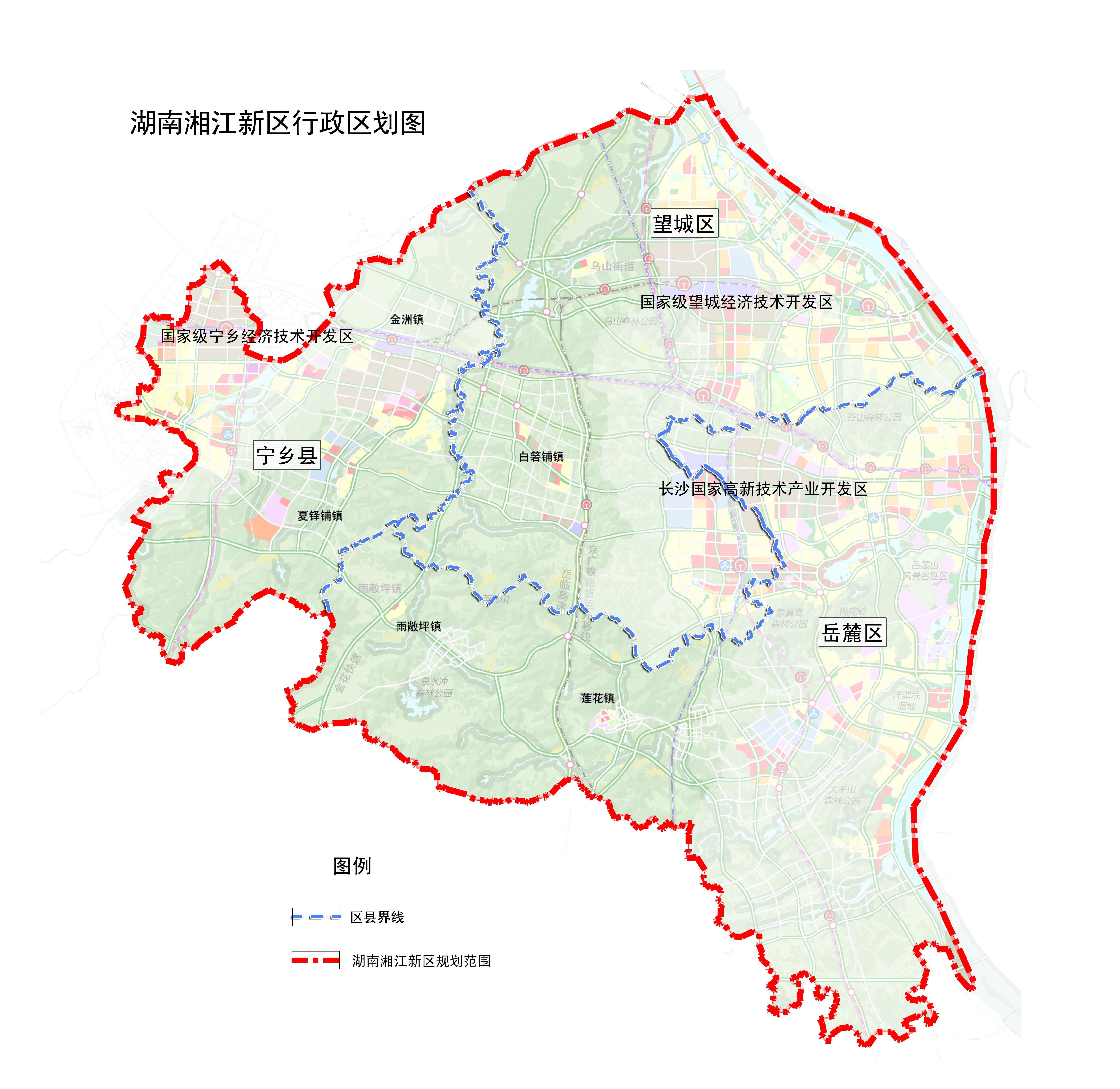 湖南湘江新區規劃圖