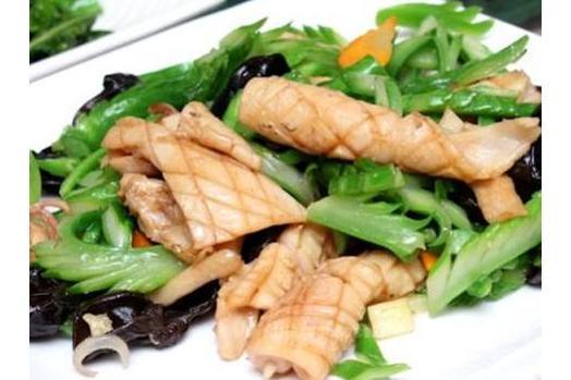 菜遠炒土魷 菜遠炒土魷