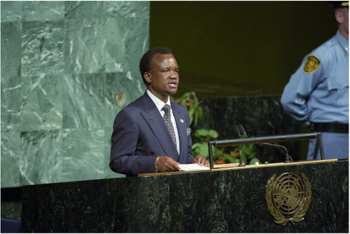 尚比亞總統奇盧巴在聯合國大會