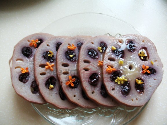桂花紫米藕