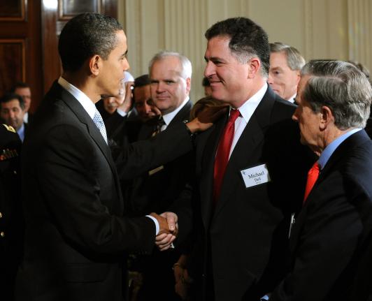 戴爾與美國總統歐巴馬