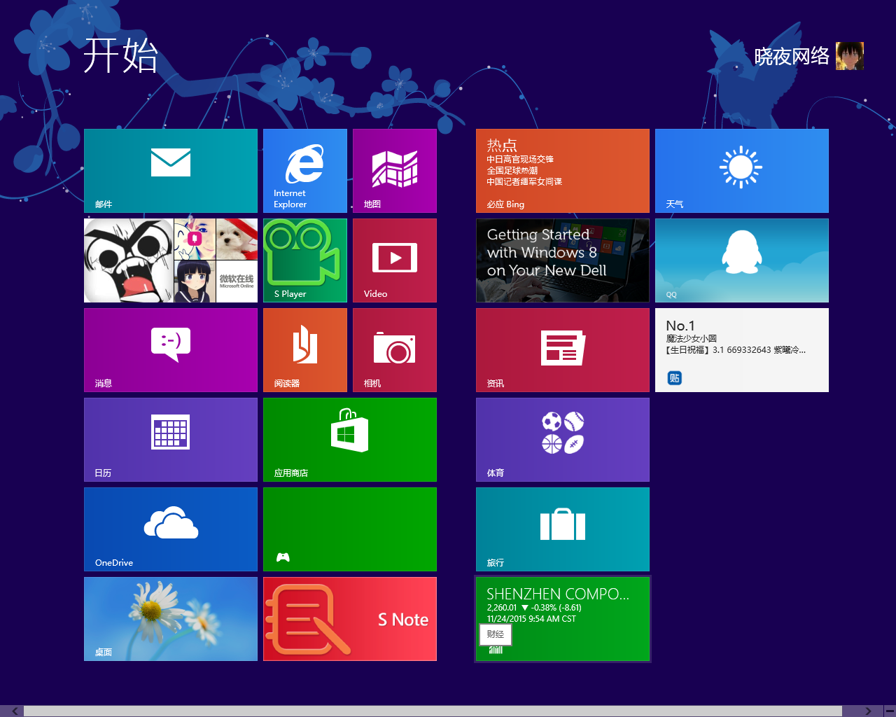 Windows 8 開始螢幕