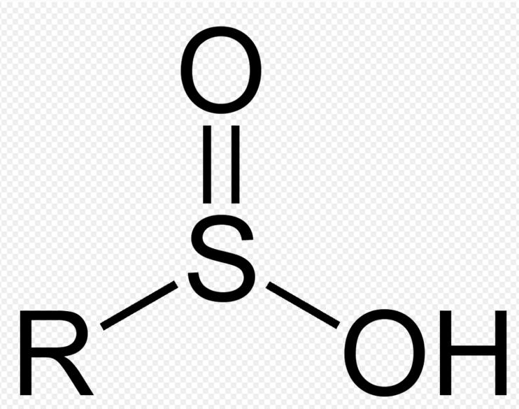 亞磺酸的結構通式