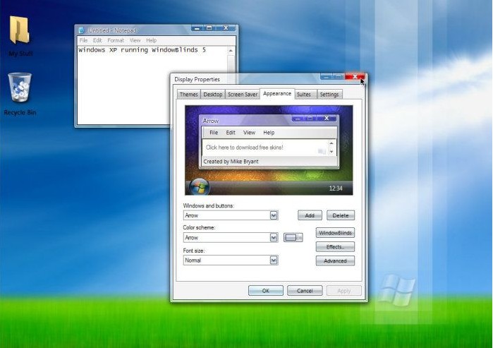 WindowBlinds 5軟體界面