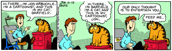 加菲貓的第一幅漫畫
