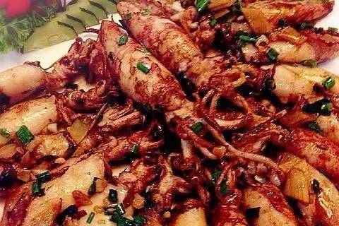 煎魷魚帶子 煎魷魚帶子