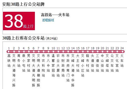 安陽公交38路 安陽公交38路