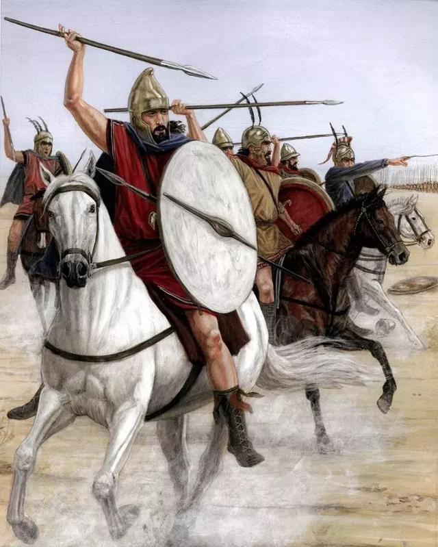 塞琉古軍隊左翼的塔林敦標槍騎兵