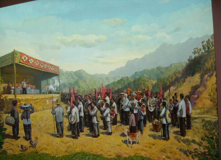 反映東江縱隊成立的油畫