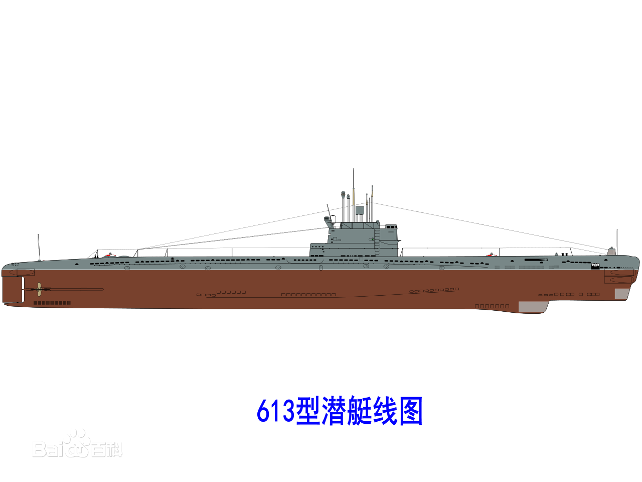 蘇聯613型潛艇線圖
