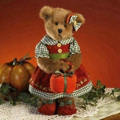 美國BOYDS-11月誕生泰迪熊-豐收季節
