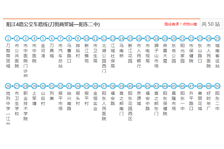 陽江公交4路 陽江公交4路