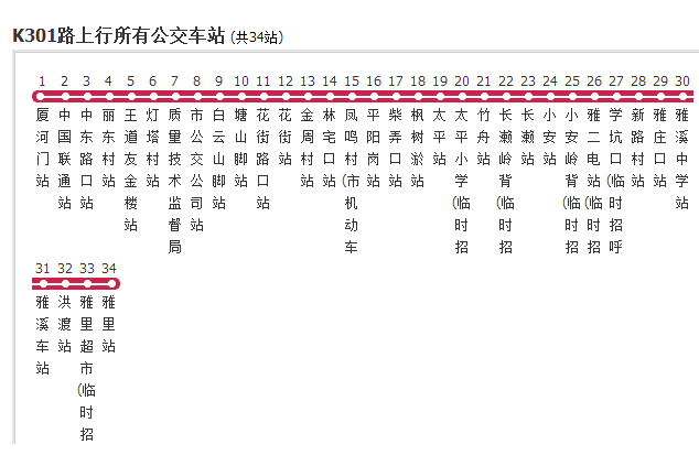 麗水公交K301路 麗水公交K301路