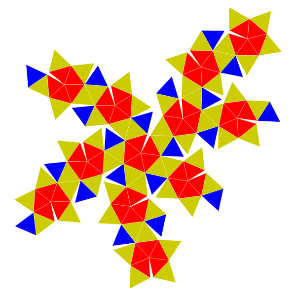五角化扭棱十二面體展開圖