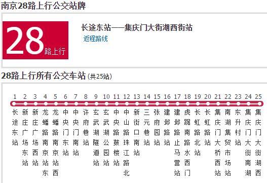 南京公交28路 南京公交28路