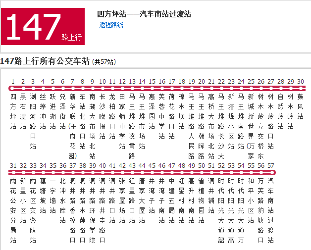 長沙公交147路 長沙公交147路