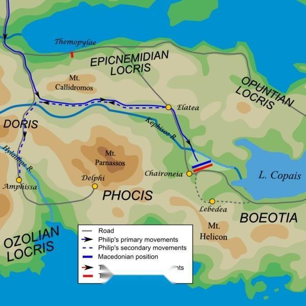 喀羅尼亞戰役(馬其頓和希臘城邦之間的戰役)