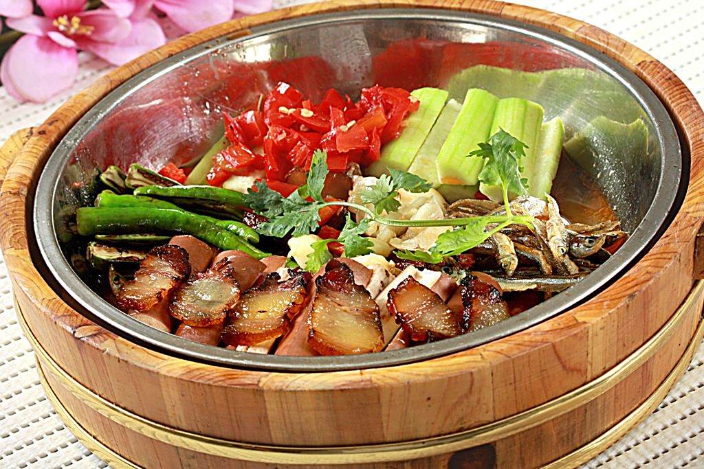 時蔬蒸臘肉 時蔬蒸臘肉