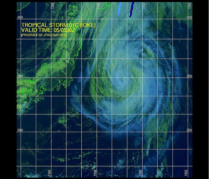 伊歐凱正在轉化為溫帶氣旋