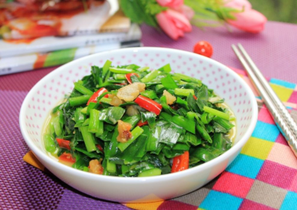 豬油炒韭菜 豬油炒韭菜