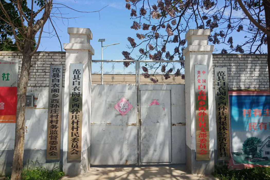 西孫莊村(河南省濮陽市范縣白衣閣鄉下轄村) 西孫莊村(河南省濮陽市范縣白衣閣鄉下轄村)