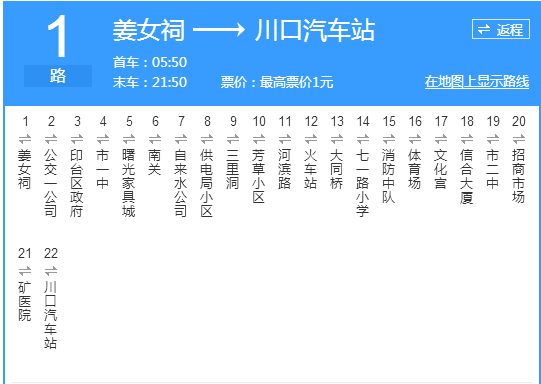 銅川公交1路 銅川公交1路