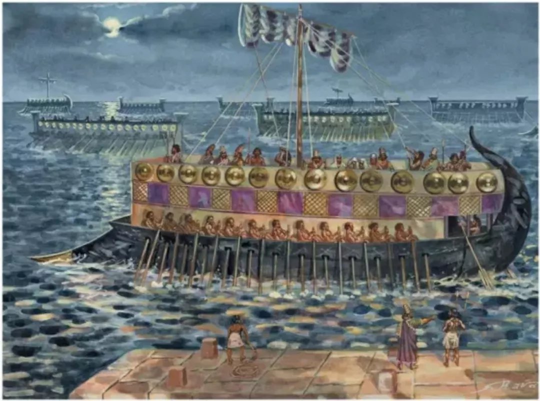腓尼基人的雙層戰艦在薩拉米斯吃了大虧