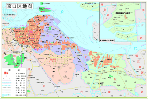京口區行政區劃圖