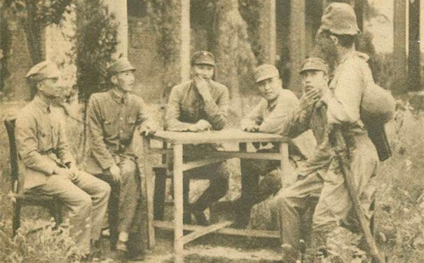衡陽保衛戰方先覺與日軍談判照片