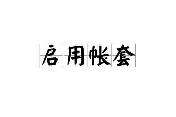 啟用帳套 啟用帳套