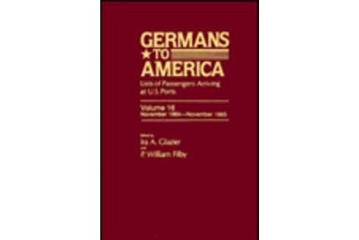 Germans to America, Nov. 1, 1864-Nov. 2, 1865 Germans to America, Nov. 1, 1864-Nov. 2, 1865