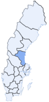 耶夫勒堡省在瑞典中的位置