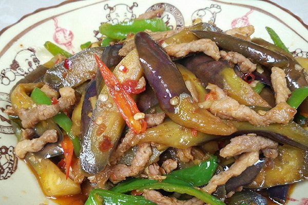 燒肉絲茄子 燒肉絲茄子