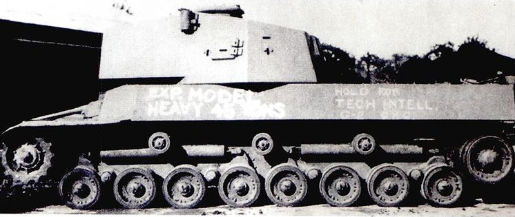 五式坦克樣車側面圖
