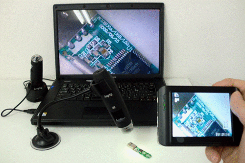 攜帶型顯微鏡檢測電路板