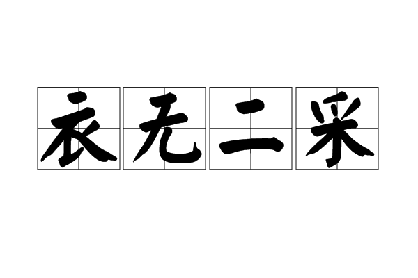 衣無二采 衣無二采