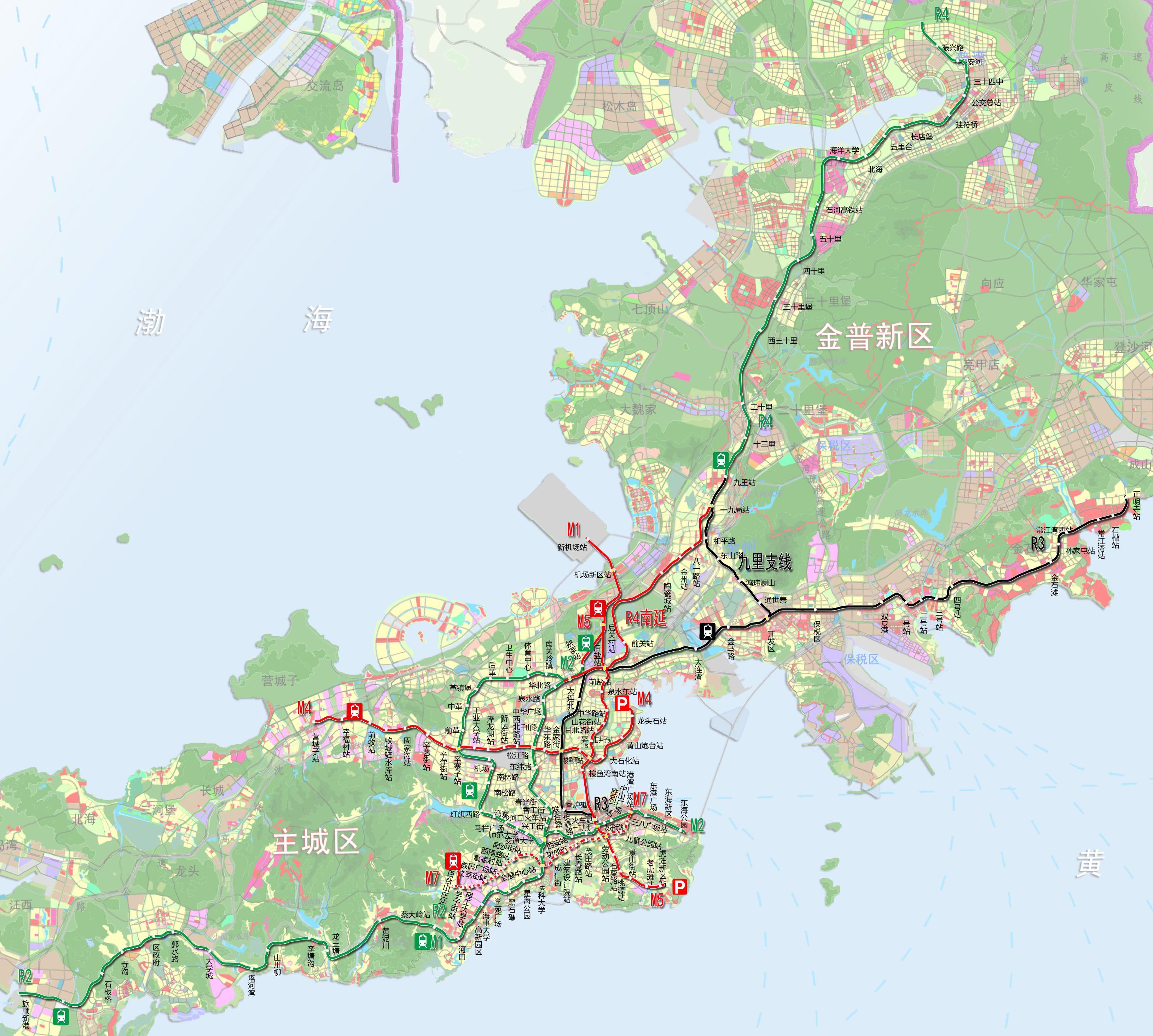 大連市城市軌道交通近期建設規劃（2014～2020年）
