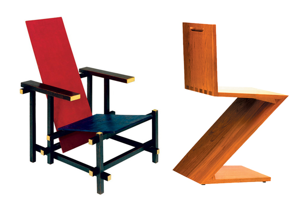 風格派-紅藍椅與曲摺椅