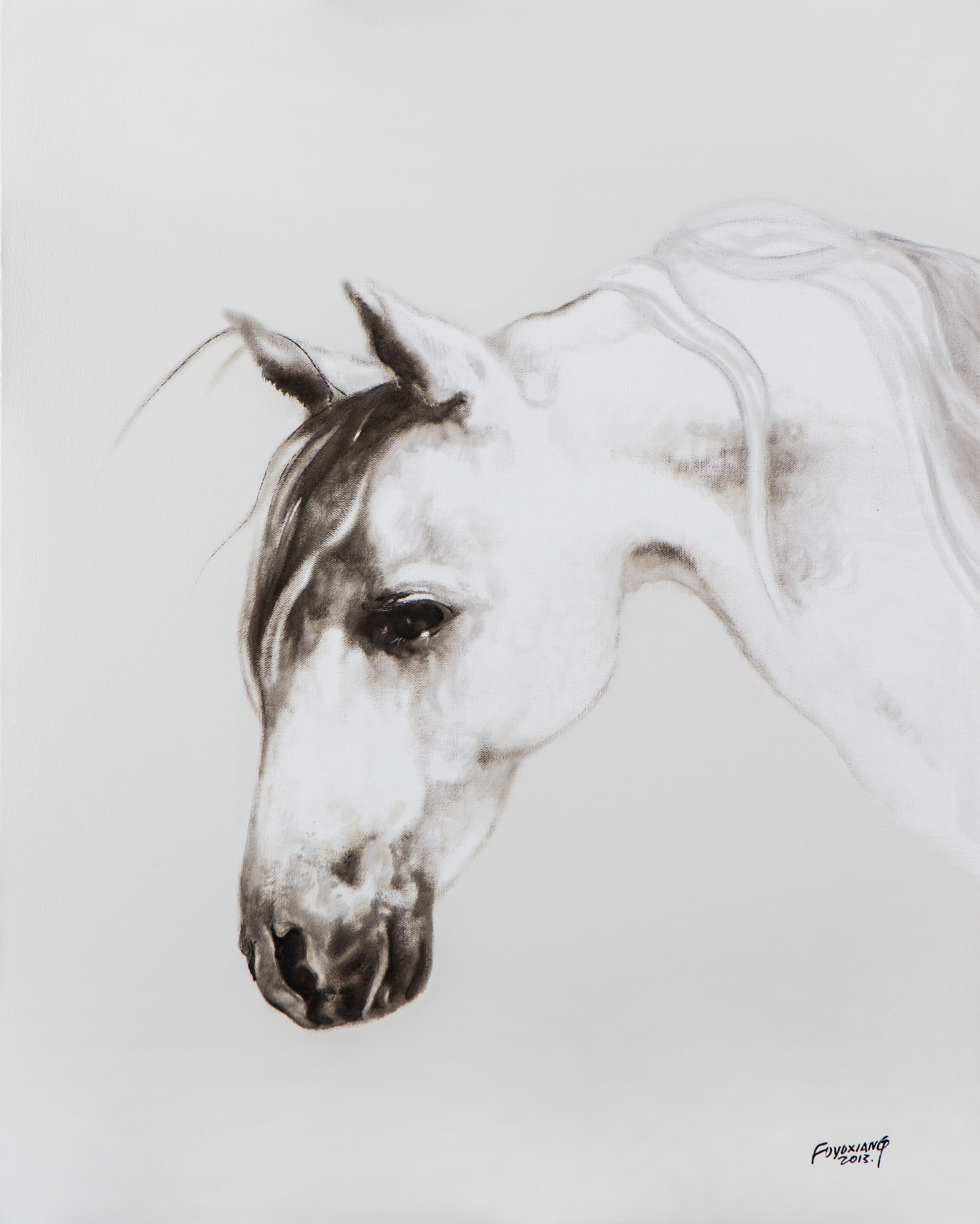 《頭馬NO.9》  布面油畫   100x80cm  2013