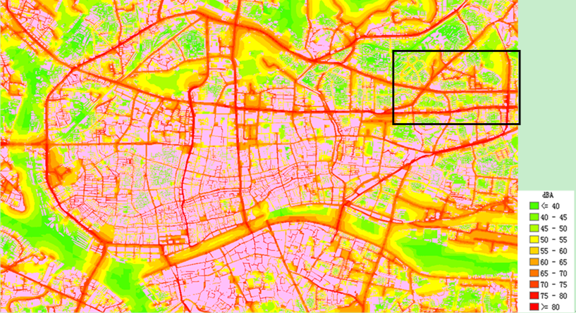廣州市內環路交通噪聲地圖