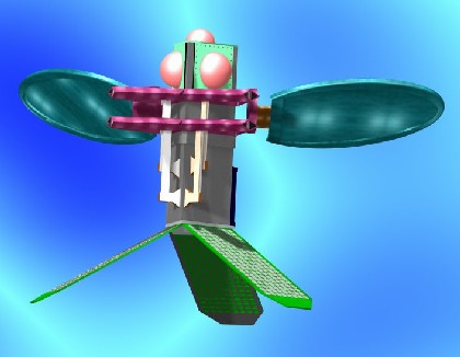 微型機械飛行昆蟲藝術概念圖