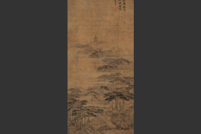 林泉蕭寺圖