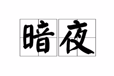 暗夜(漢語詞語) 暗夜(漢語詞語)
