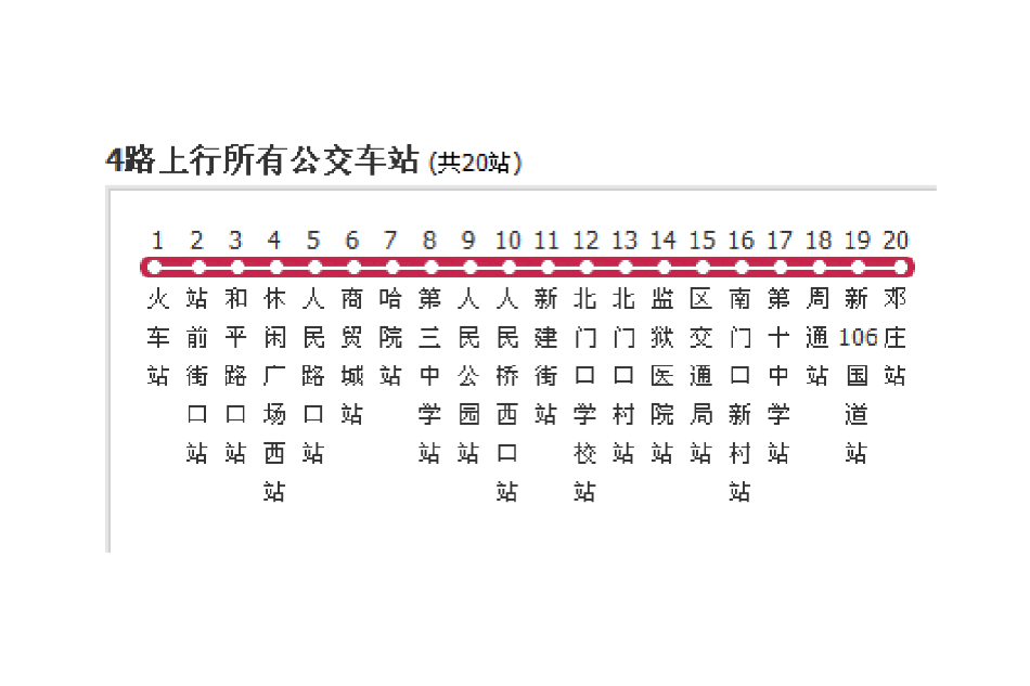 衡水公交4路 衡水公交4路