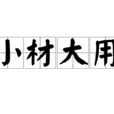 小材大用