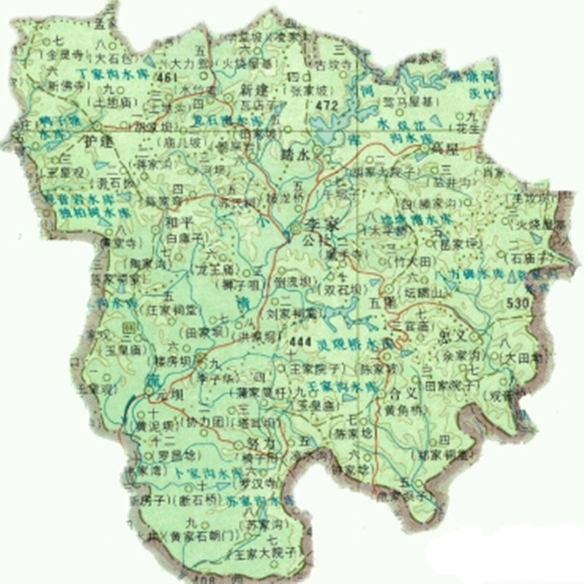 安岳縣李家區地圖
