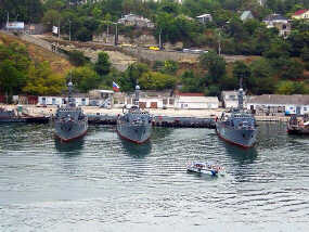 高處俯瞰俄黑海艦隊軍港