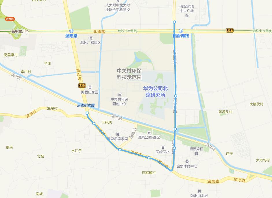 北京公交專54路線路走向圖