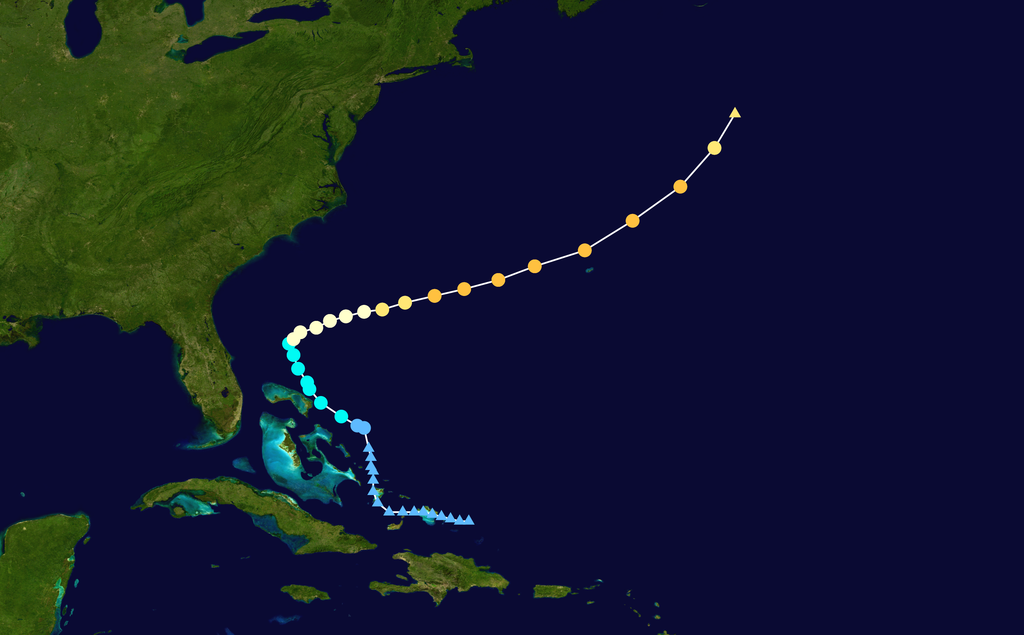 颶風溫貝托 路徑圖