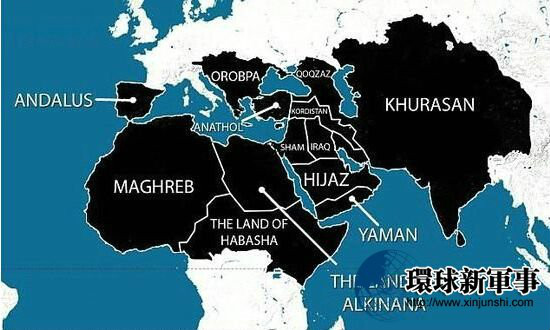 伊斯蘭國宣稱的所謂領土